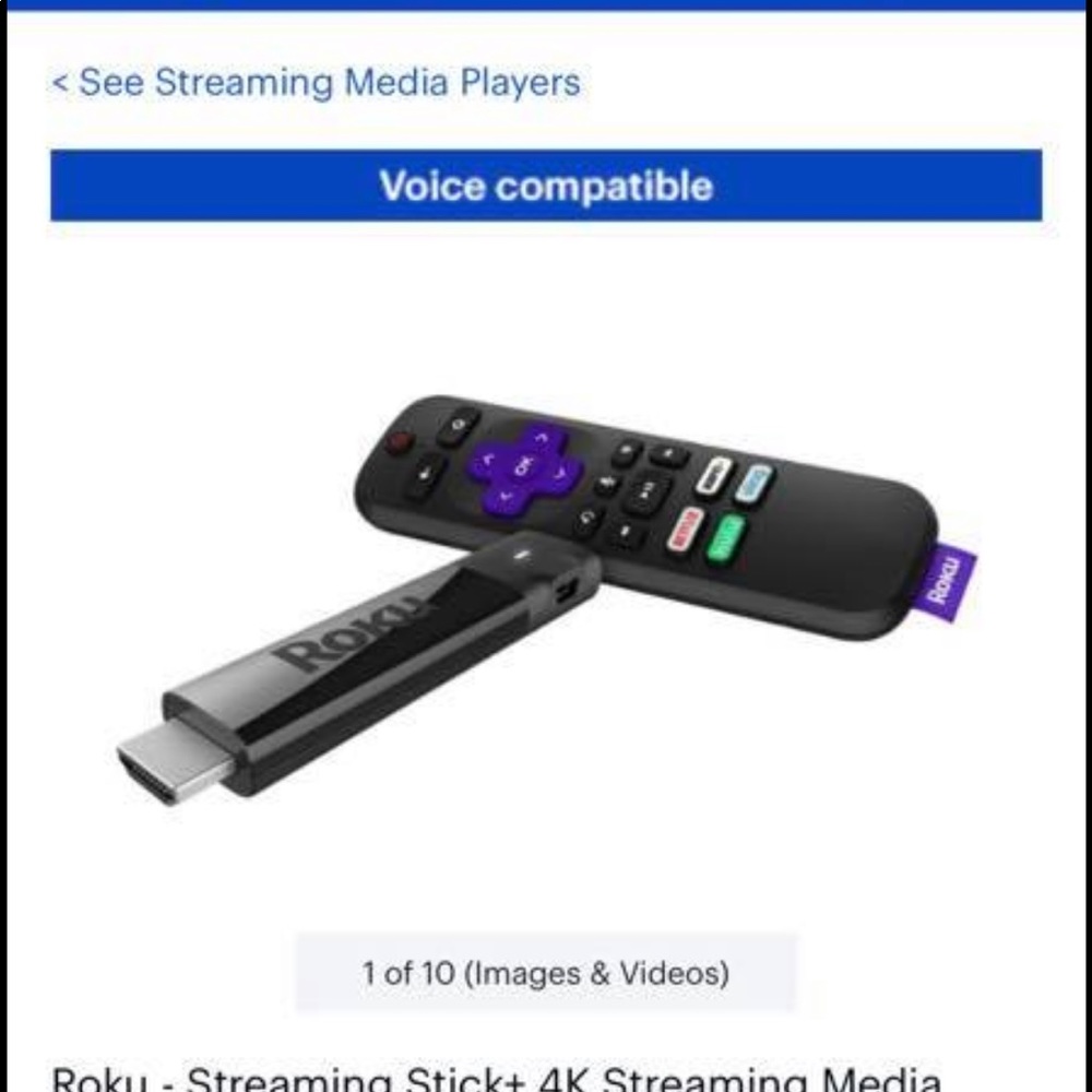Roku streaming stick+ HD 4K HDR